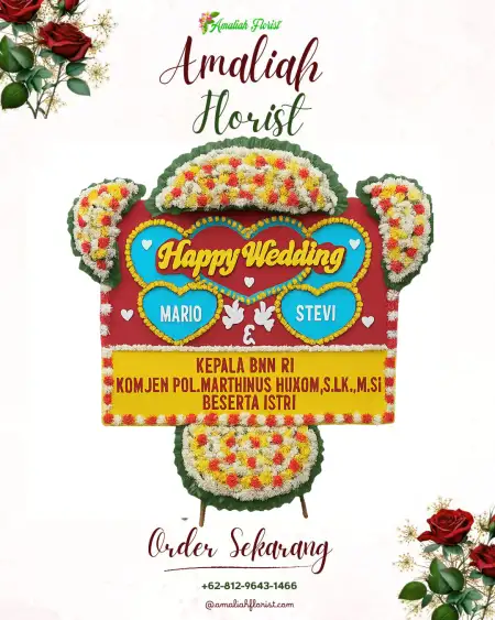 Papan Bunga Pernikahan Wedding Outdoor Cibinong